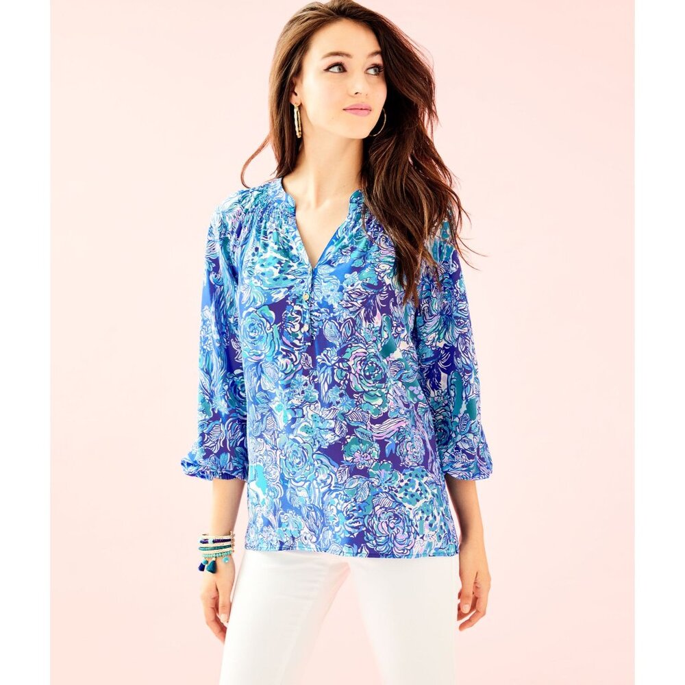Lilly Pulitzer Elsa Top, New, Cat call, Size XS